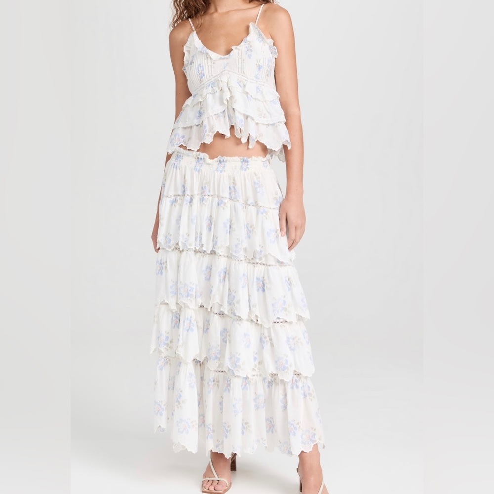 LoveShackFancy Cunningham Skirt & Abbott Top